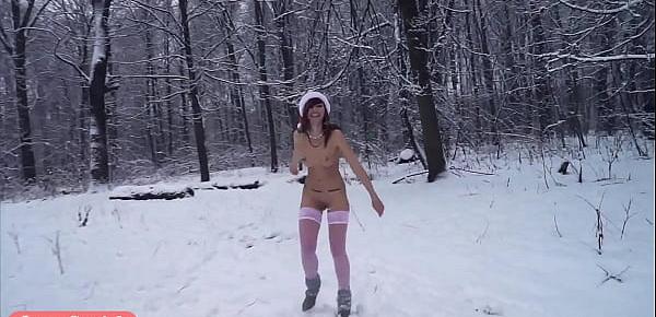  White stockings wet in snow - Happy New Year from Jeny Smith